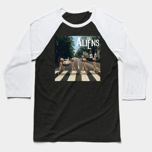 Aliens Abbey Road Baseball T-Shirt